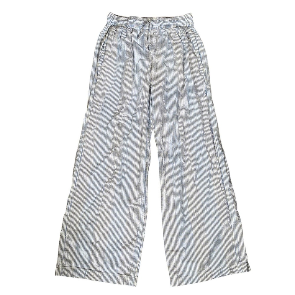 Vintage Wool Striped Wide Leg Gaucho Pants Medium‎ Boho Beach Coastal Nautical